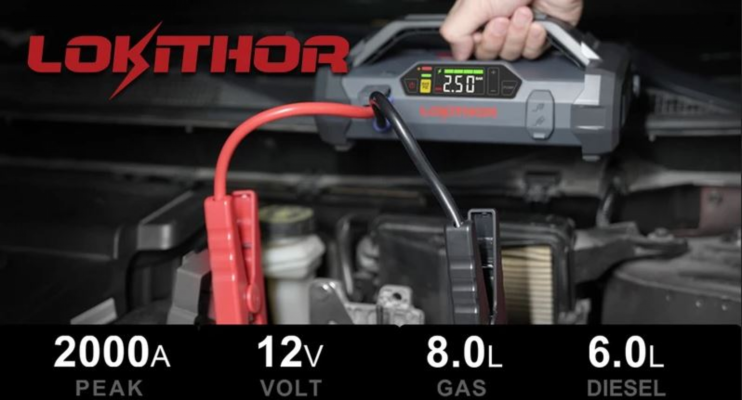 Lokithor Jumpstarter 12V 2000A 20Ah