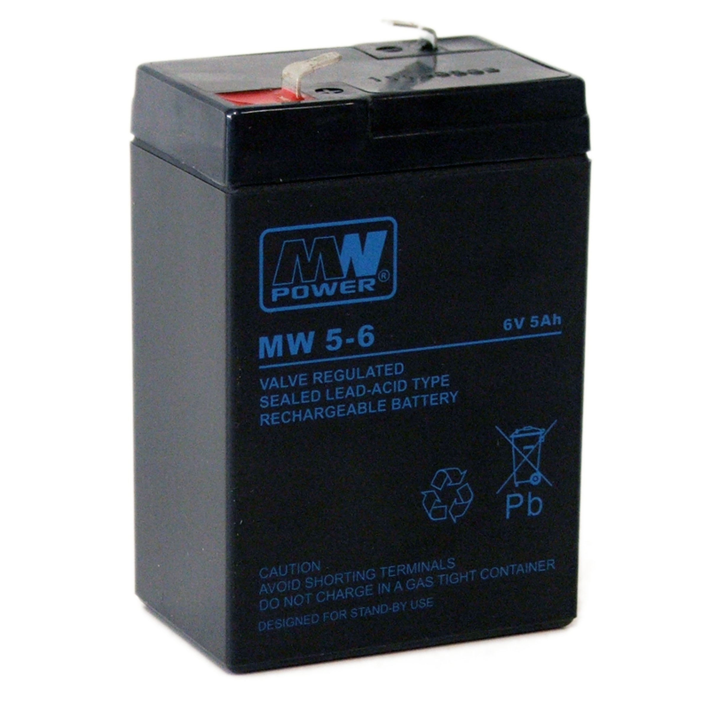 VRLA MWP 6-5,0 6V 5,0Ah (4,5) 4,8mm FT High Power