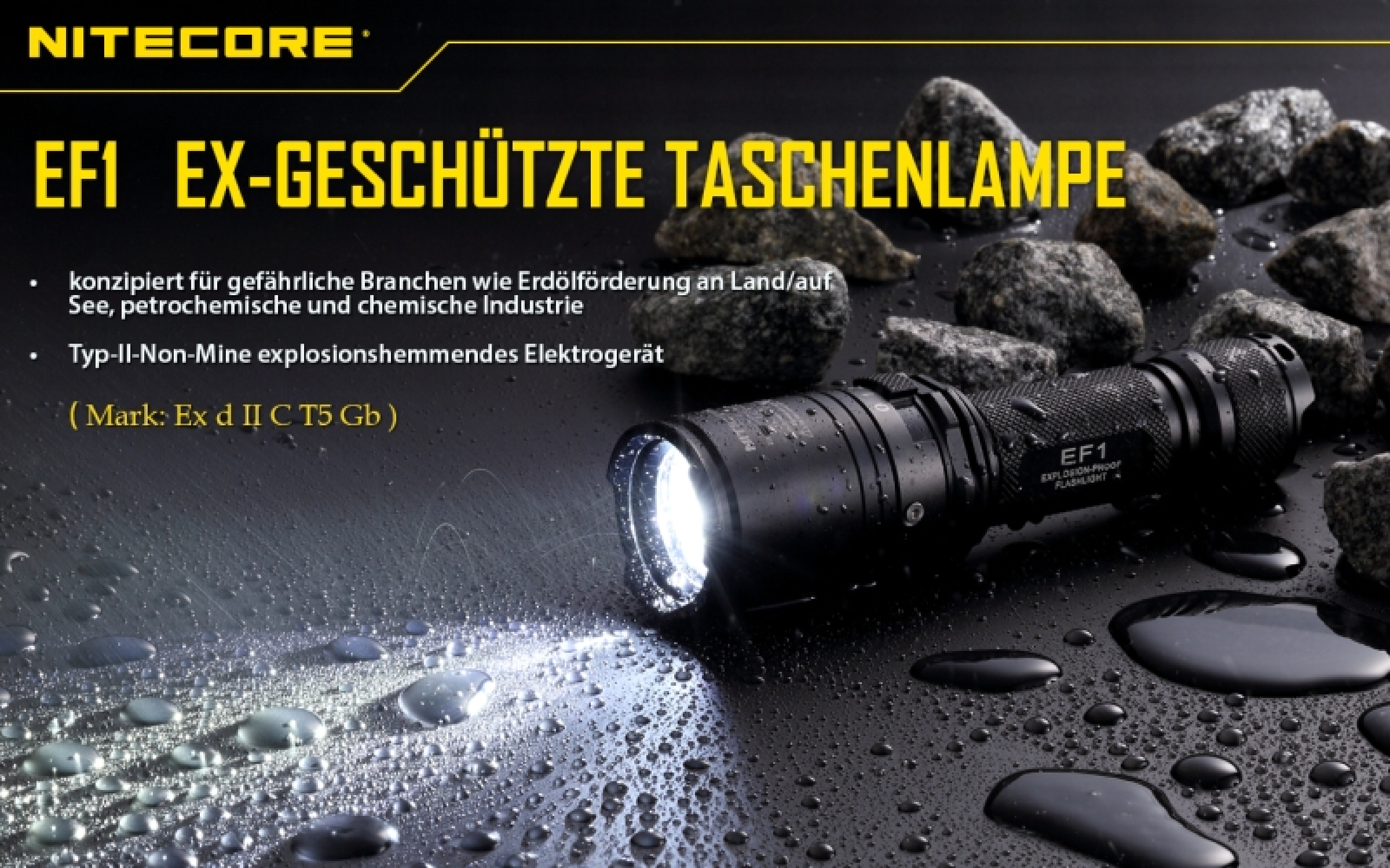 Nitecore Taschenlampe EF1 - ex-geschützt - ATEX