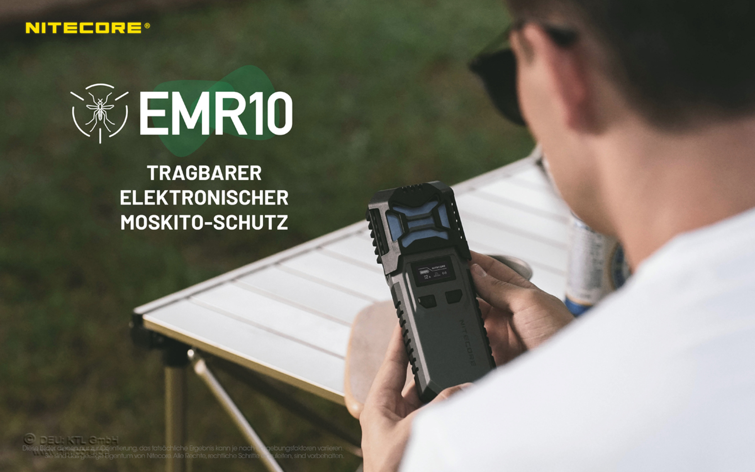 Nitecore EMR10 - mosquito repellent, incl. rechargeable batteries, power bank function
