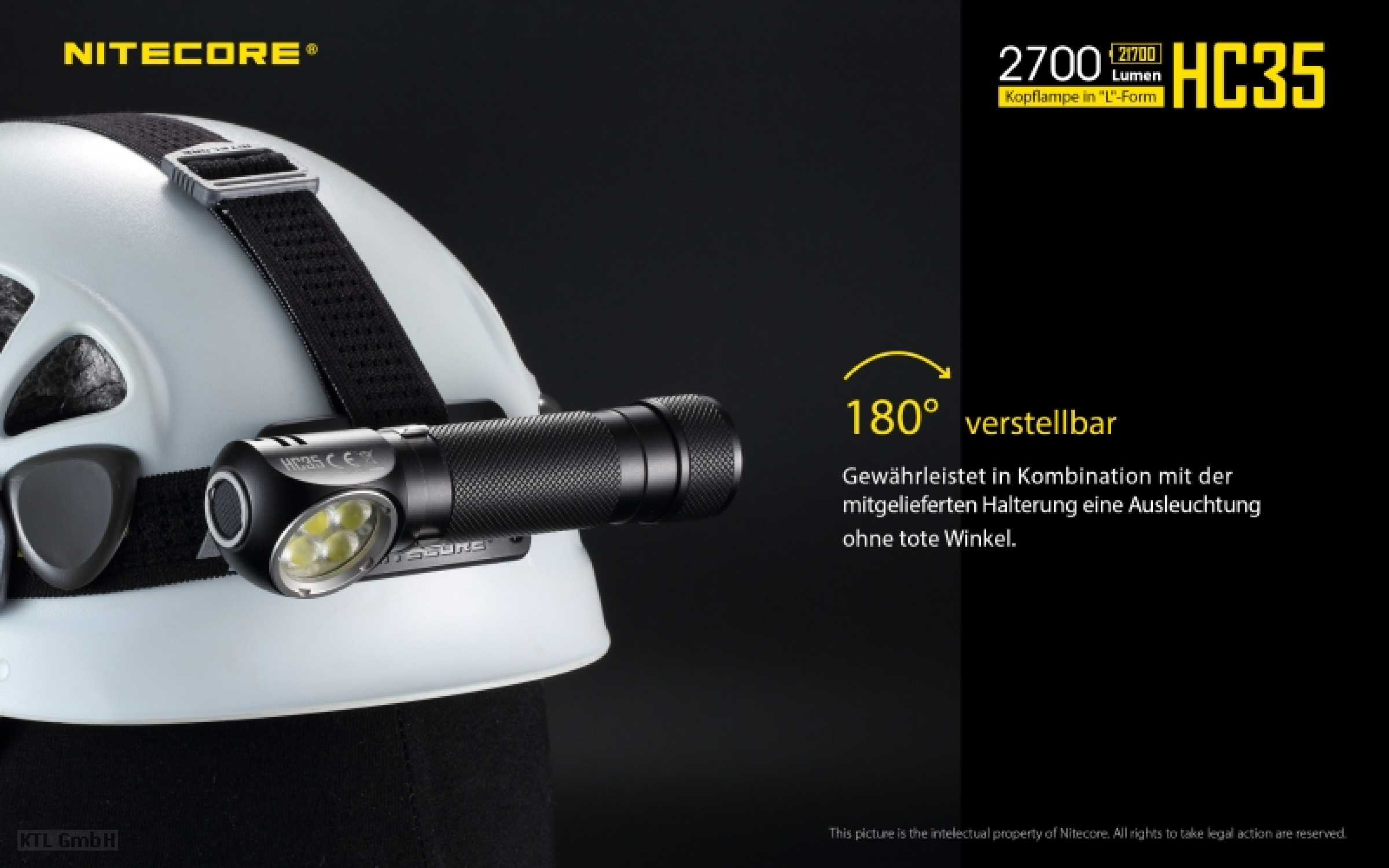 Nitecore Pro Headlight HC35 inkl. NL2740HP - 2700 Lumens