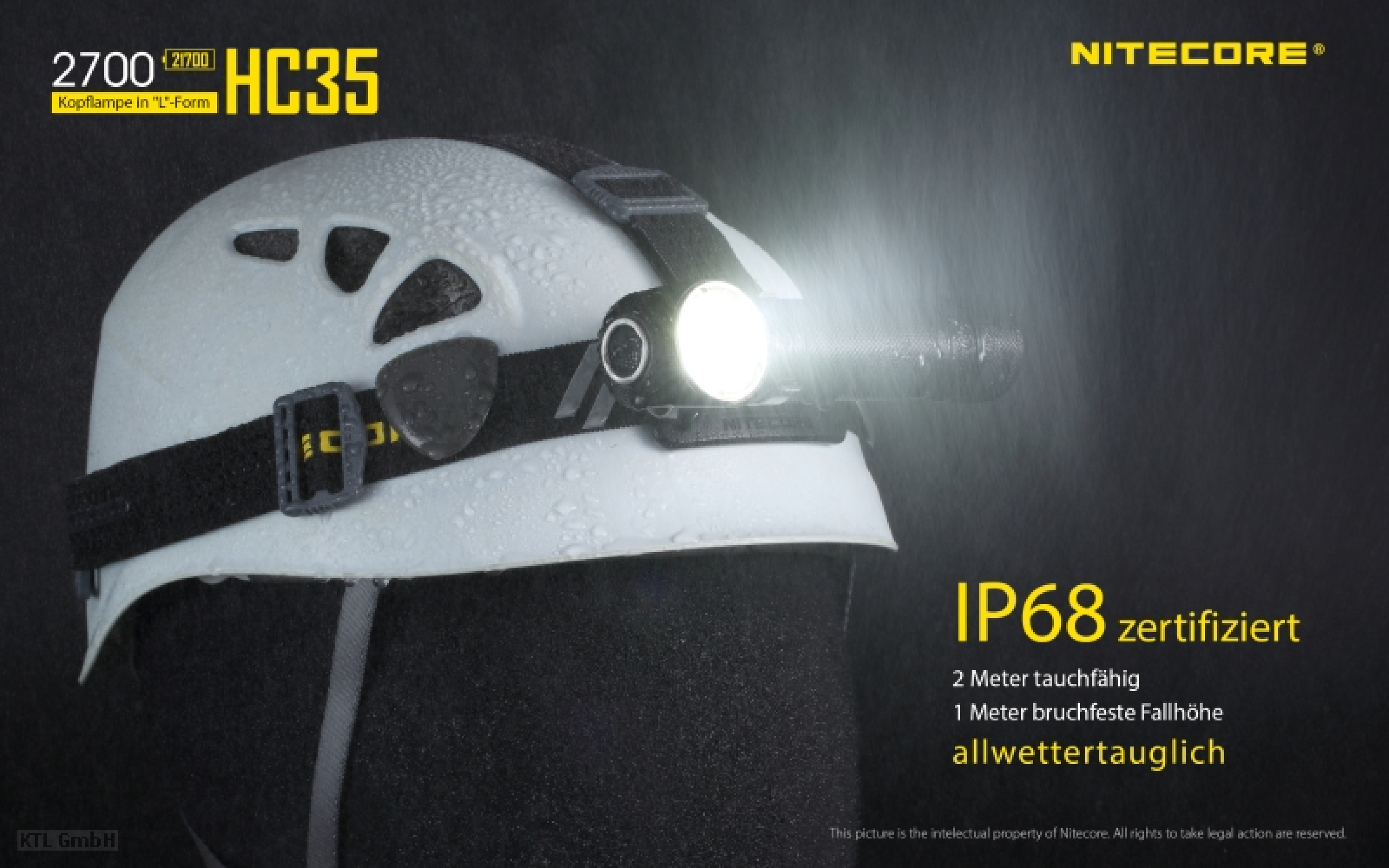 Nitecore Pro Kopfleuchte HC35 inkl. NL2740HP - 2700 Lumen