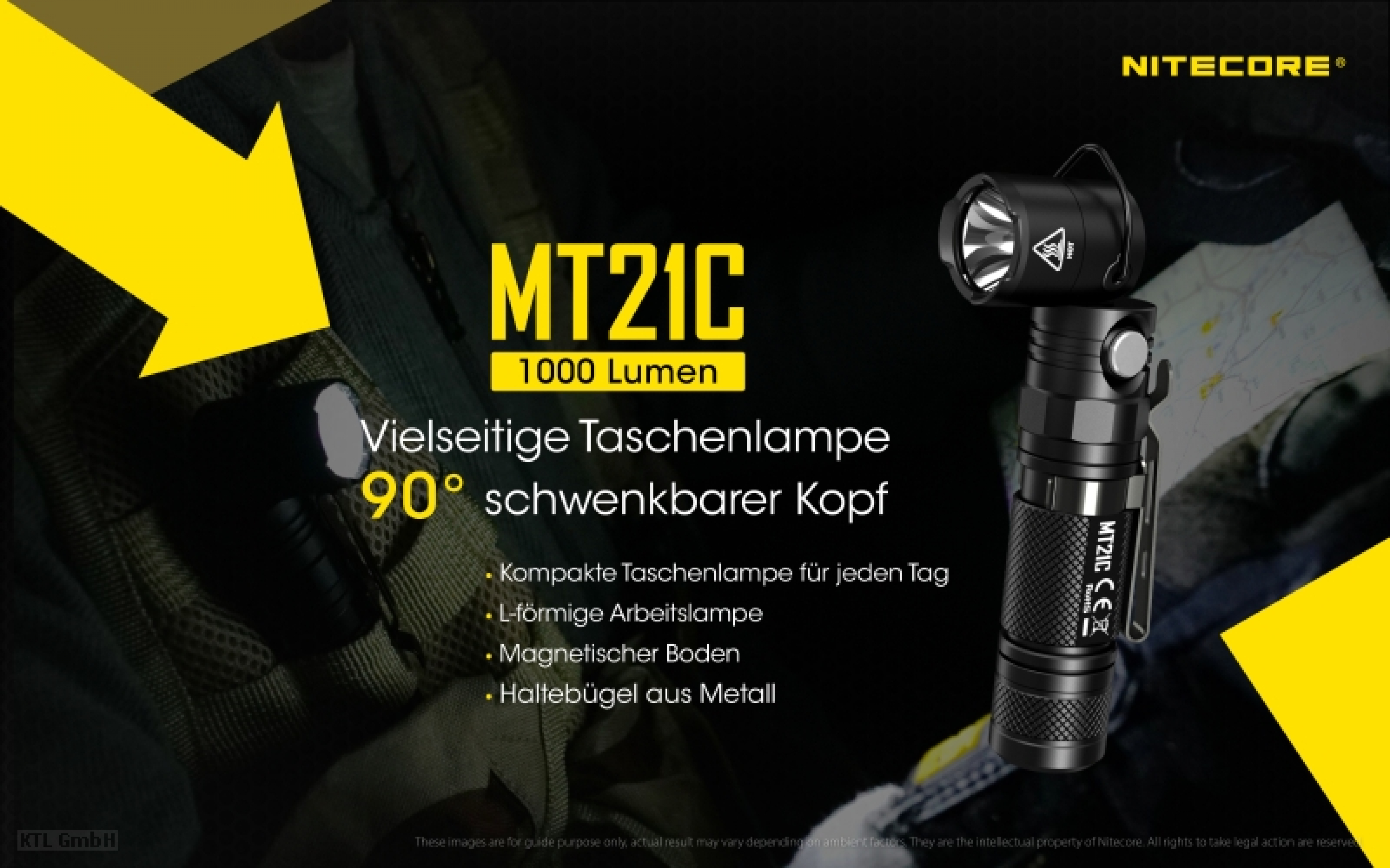 Nitecore Pro Flashlight MT21C - 1000 Lumens