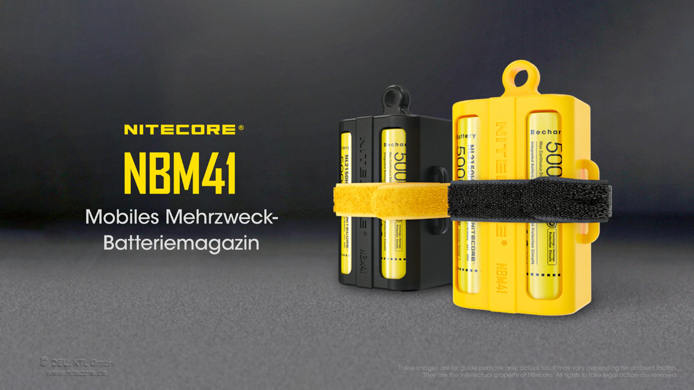 Nitecore NBM41 battery magazine - yellow