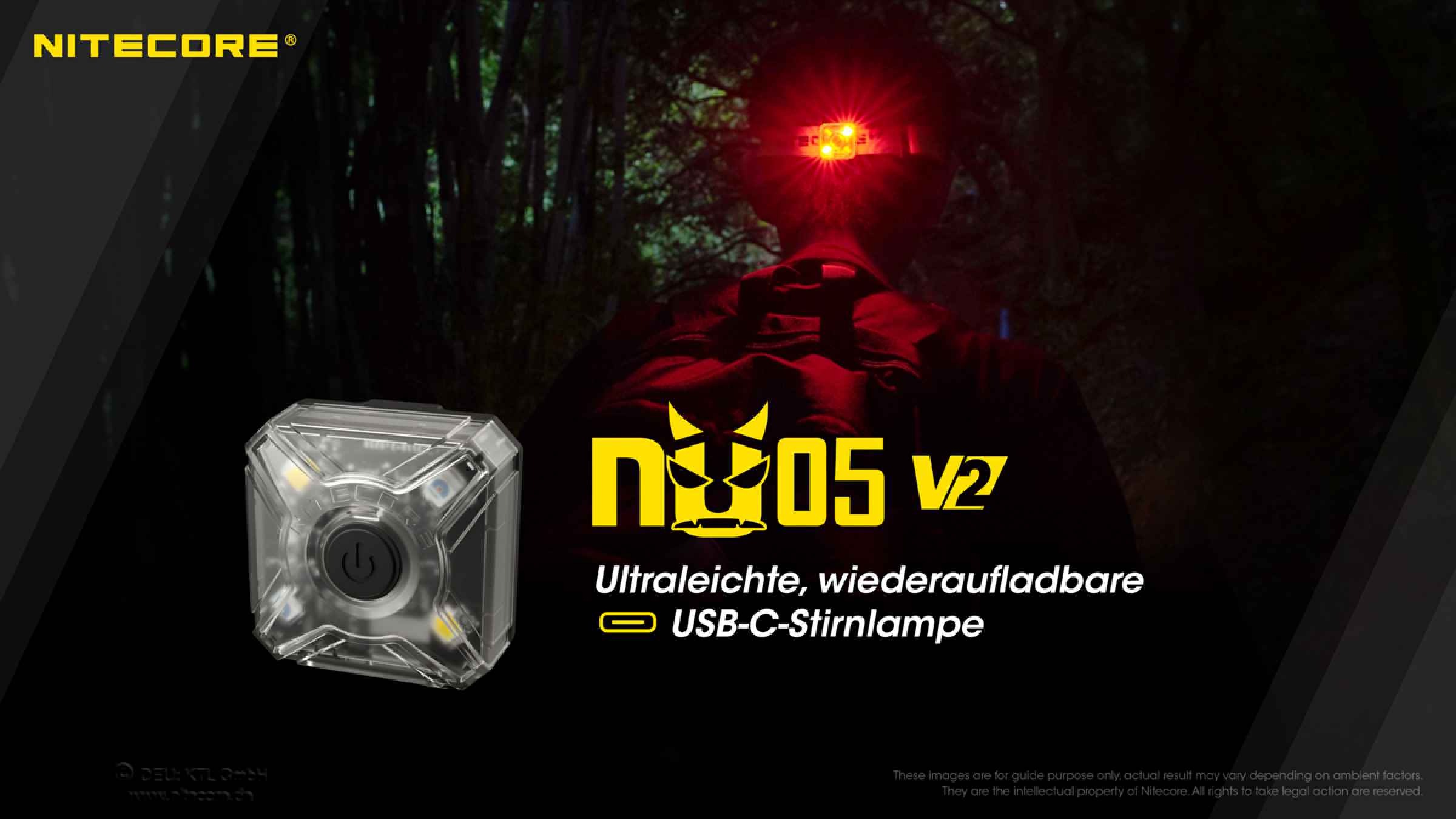Nitecore Pro Warnlicht NU05 Kit inkl. Kopfband