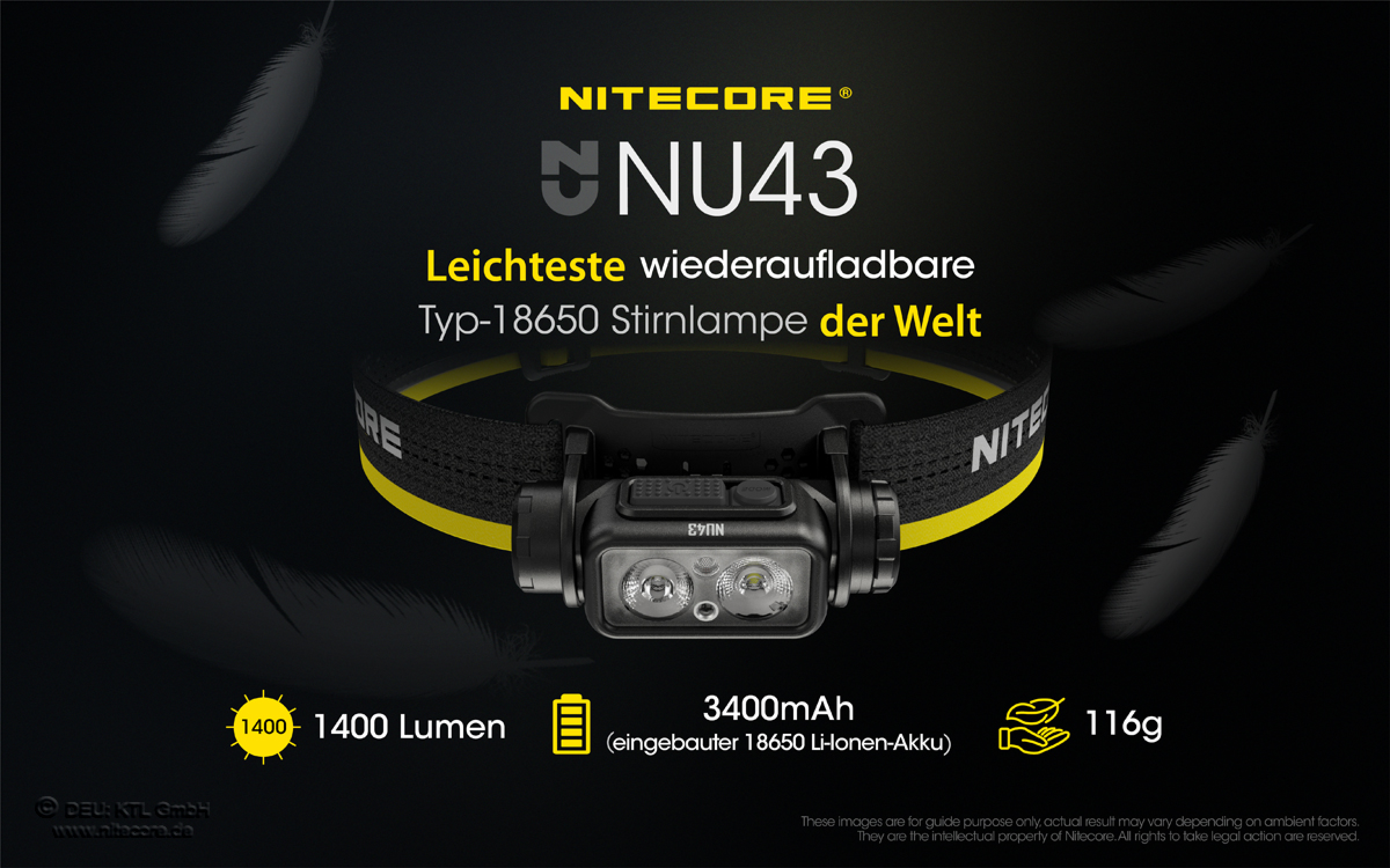 Nitecore Pro Headlight NU43 - 1400 Lumens