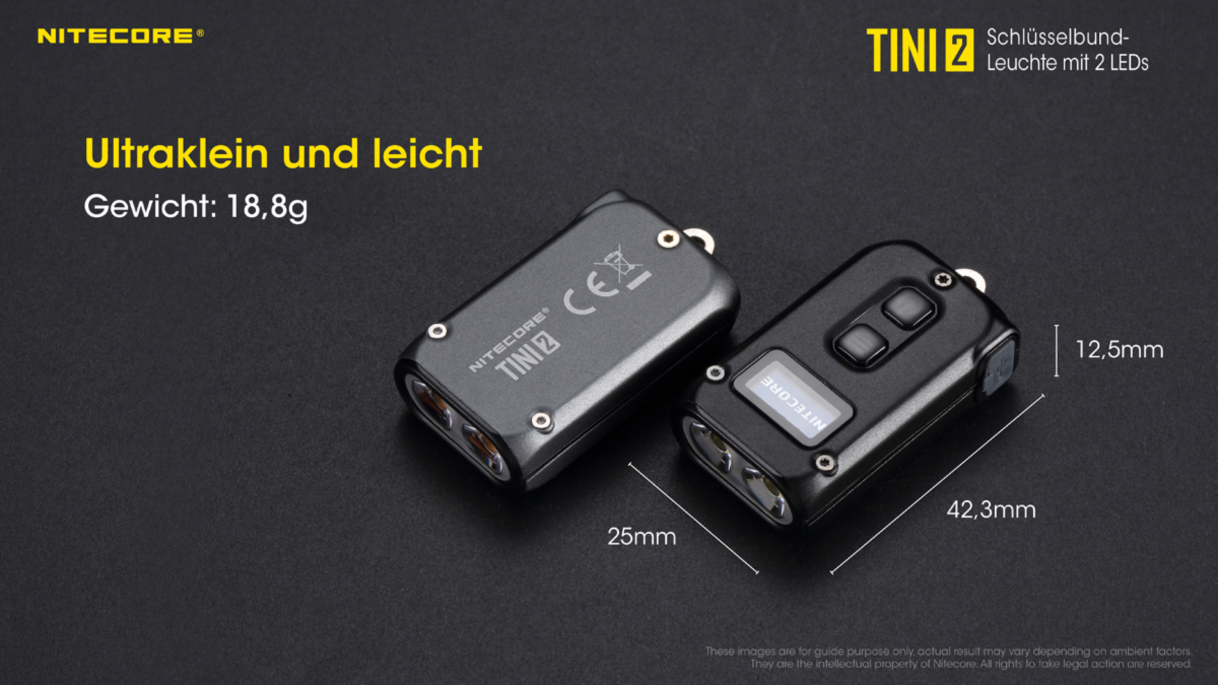 Nitecore Keyring Keychain Light TINI 2 - black
