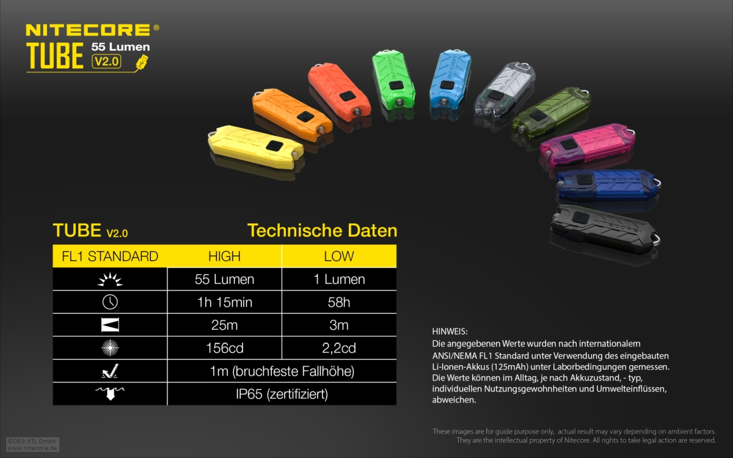 Nitecore Keychain Schlüsselbundlampe Tube 2.0 - blau