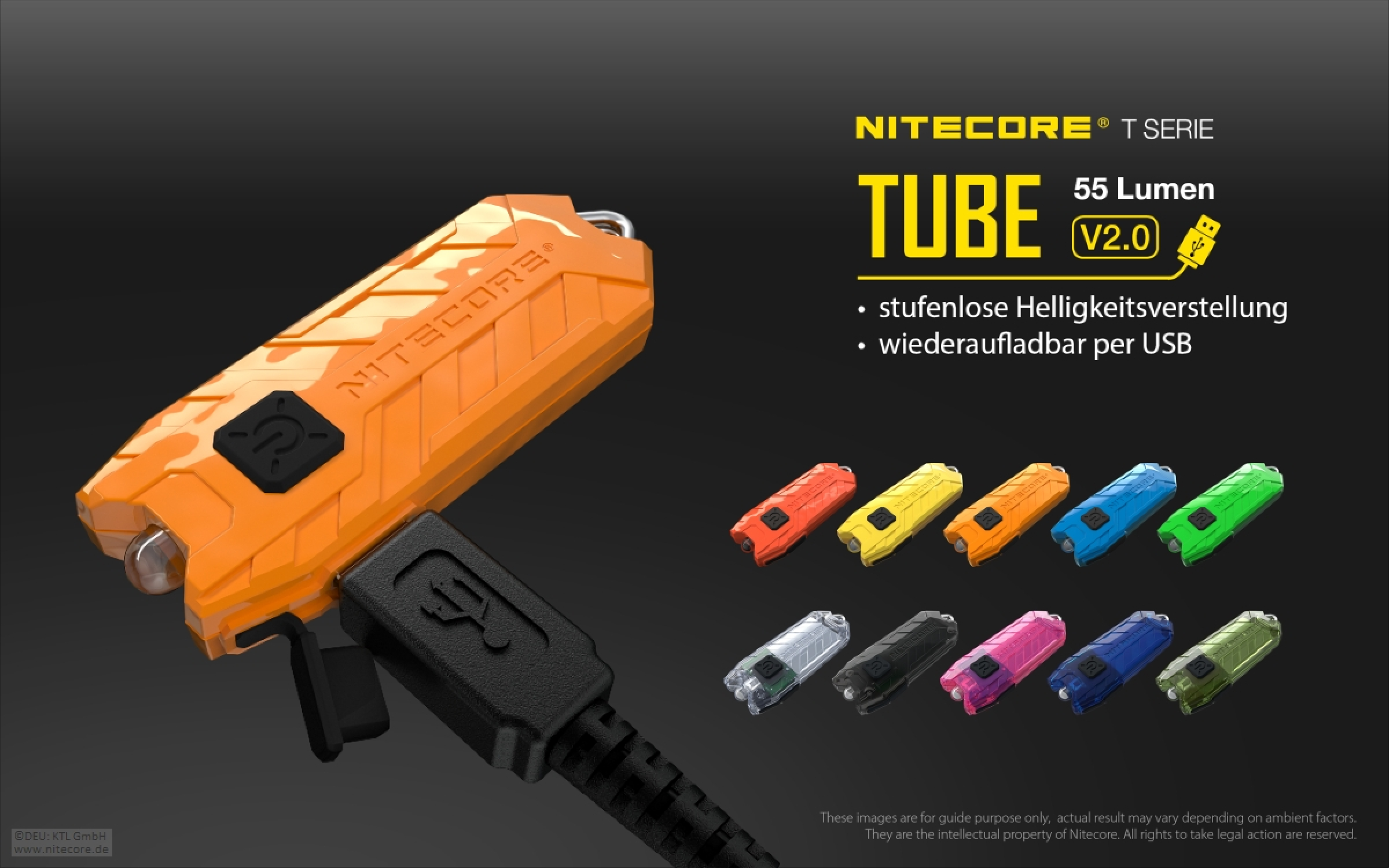 Nitecore Keychain Schlüsselbundlampe Tube 2.0 - transparent