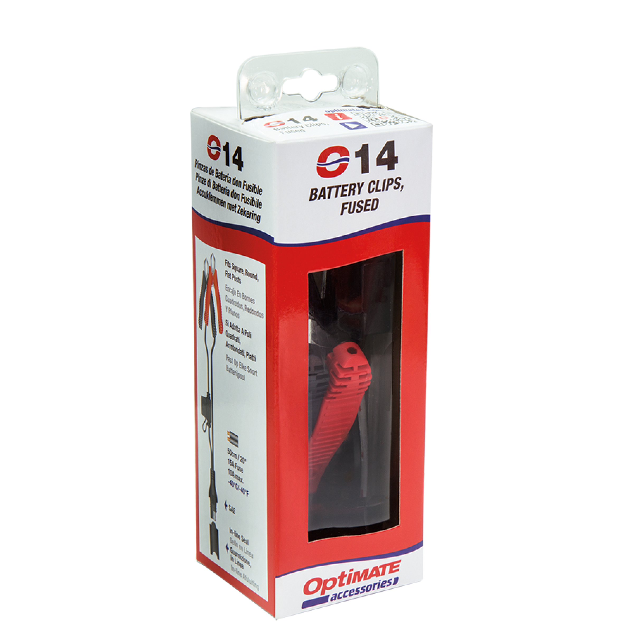 Optimate Zubehör CABLE O-14 Batterieklemmen (abgesichert)