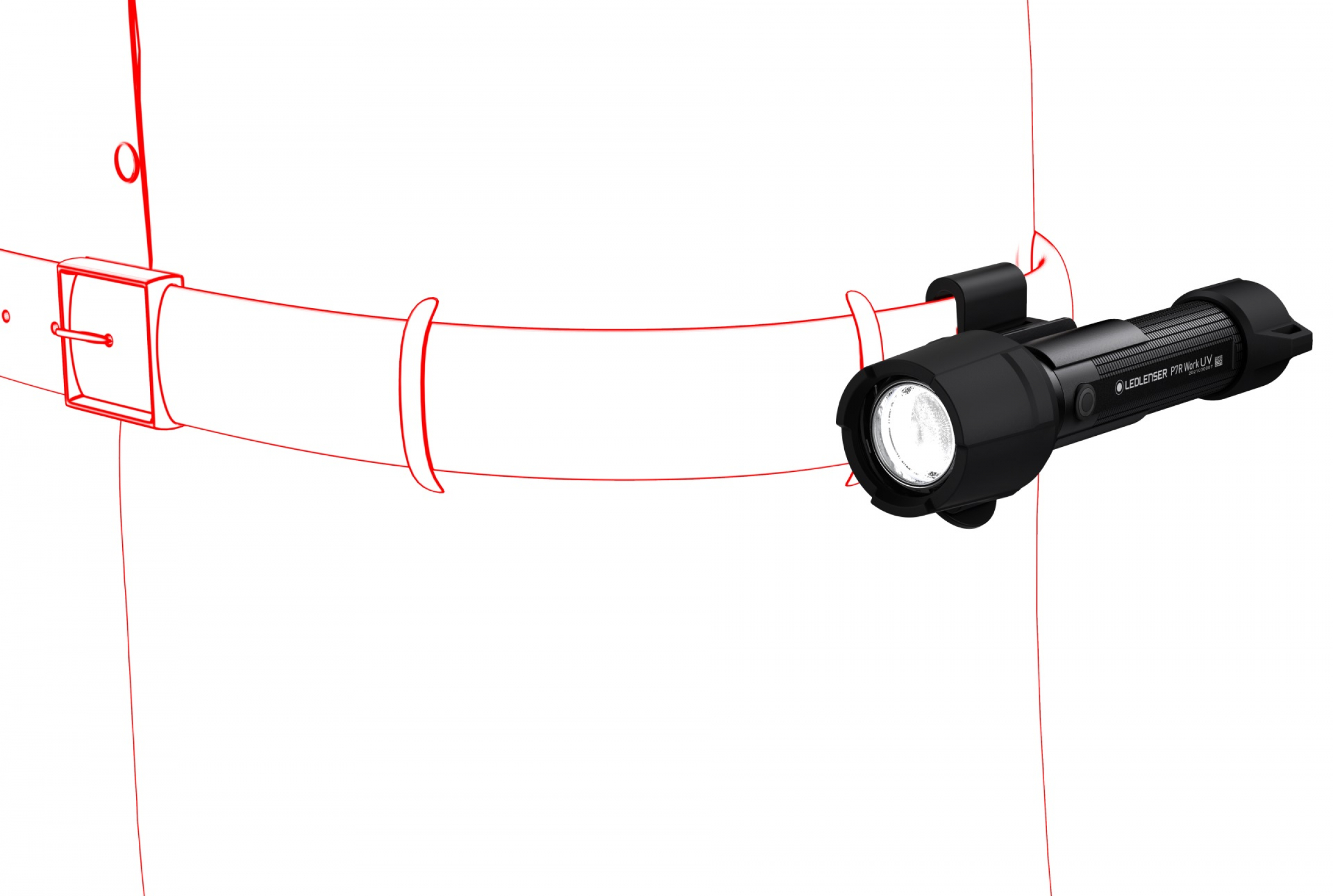Led Lenser Flashlight P7R Work UV - 1200 Lumens