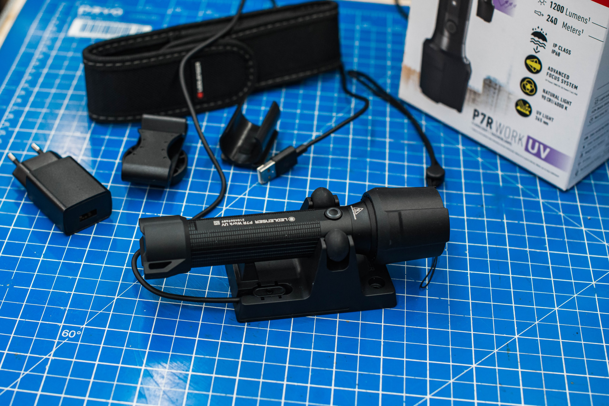 Led Lenser Flashlight P7R Work UV - 1200 Lumens