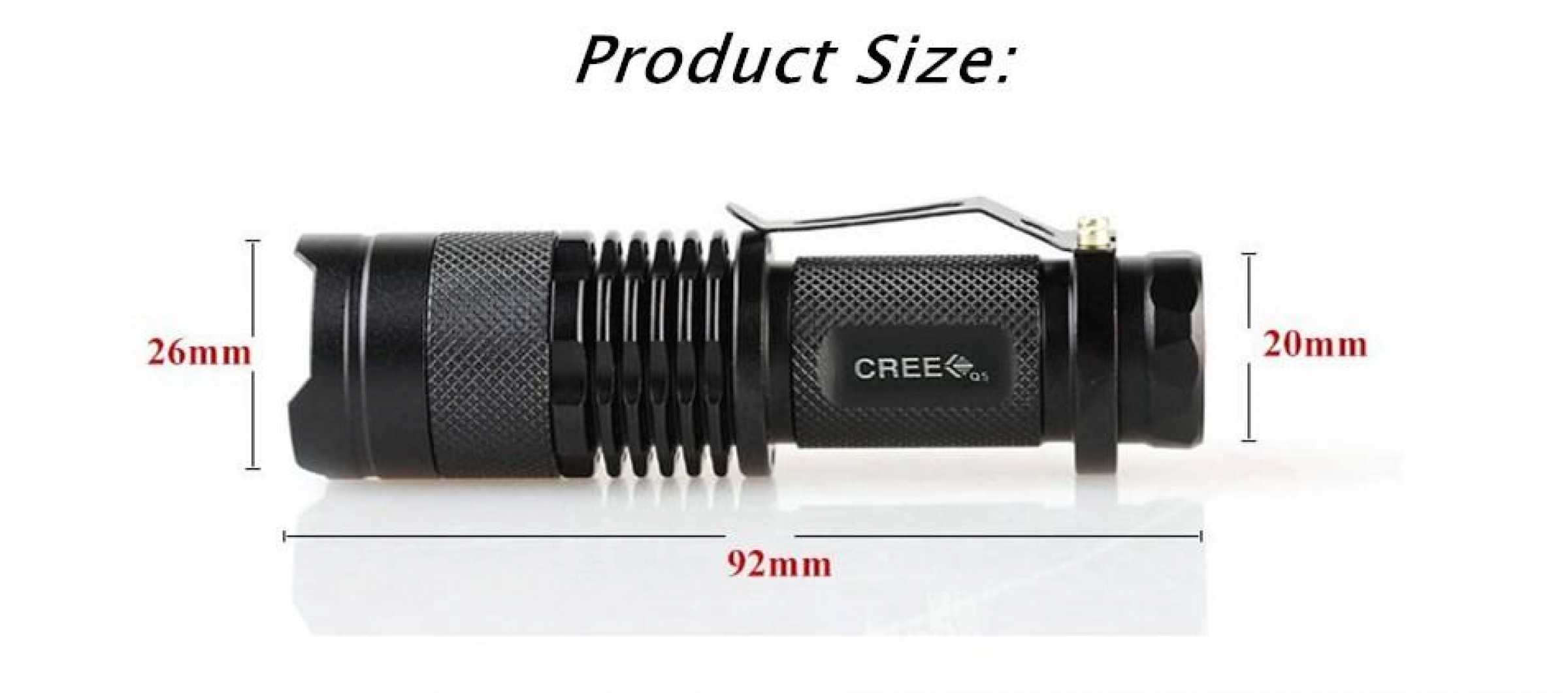 UFI Mini R3 LED fokussierbar Cree Q5 300 Lumen - SILBER