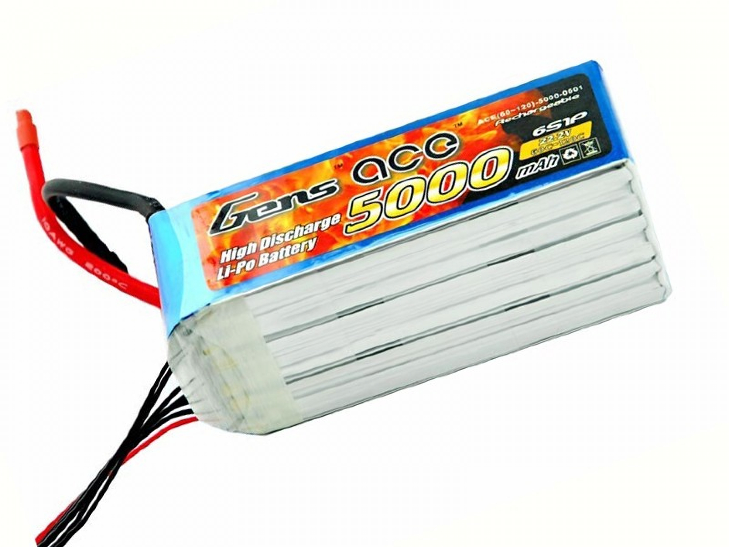Grepow 6s 5000mah 60C Rc helicopter Lipo battery with EC5 connector