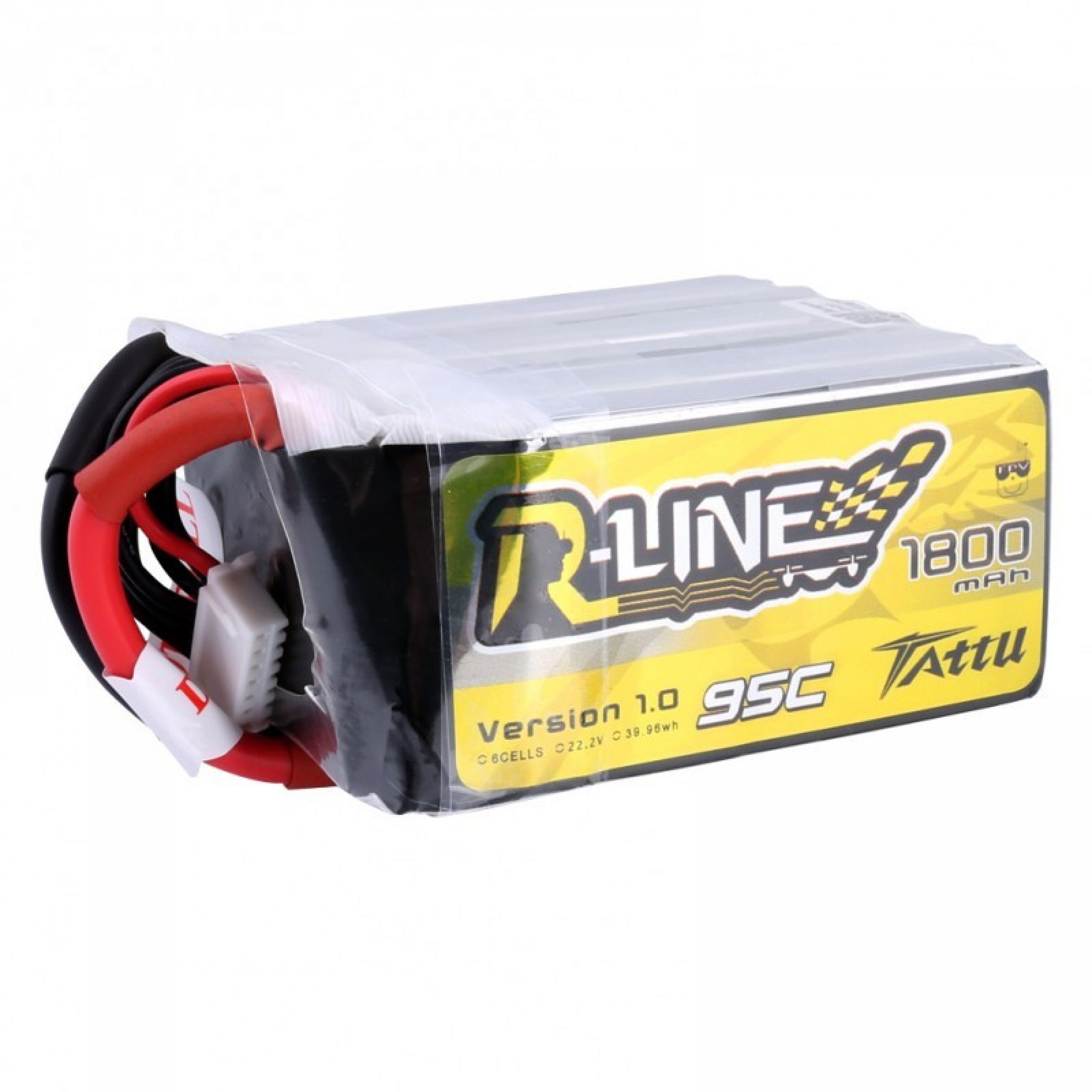 TATTU R-line 1800mAh 14.8V 95C 4S1P Lipo Battery Pack with XT60 Plug