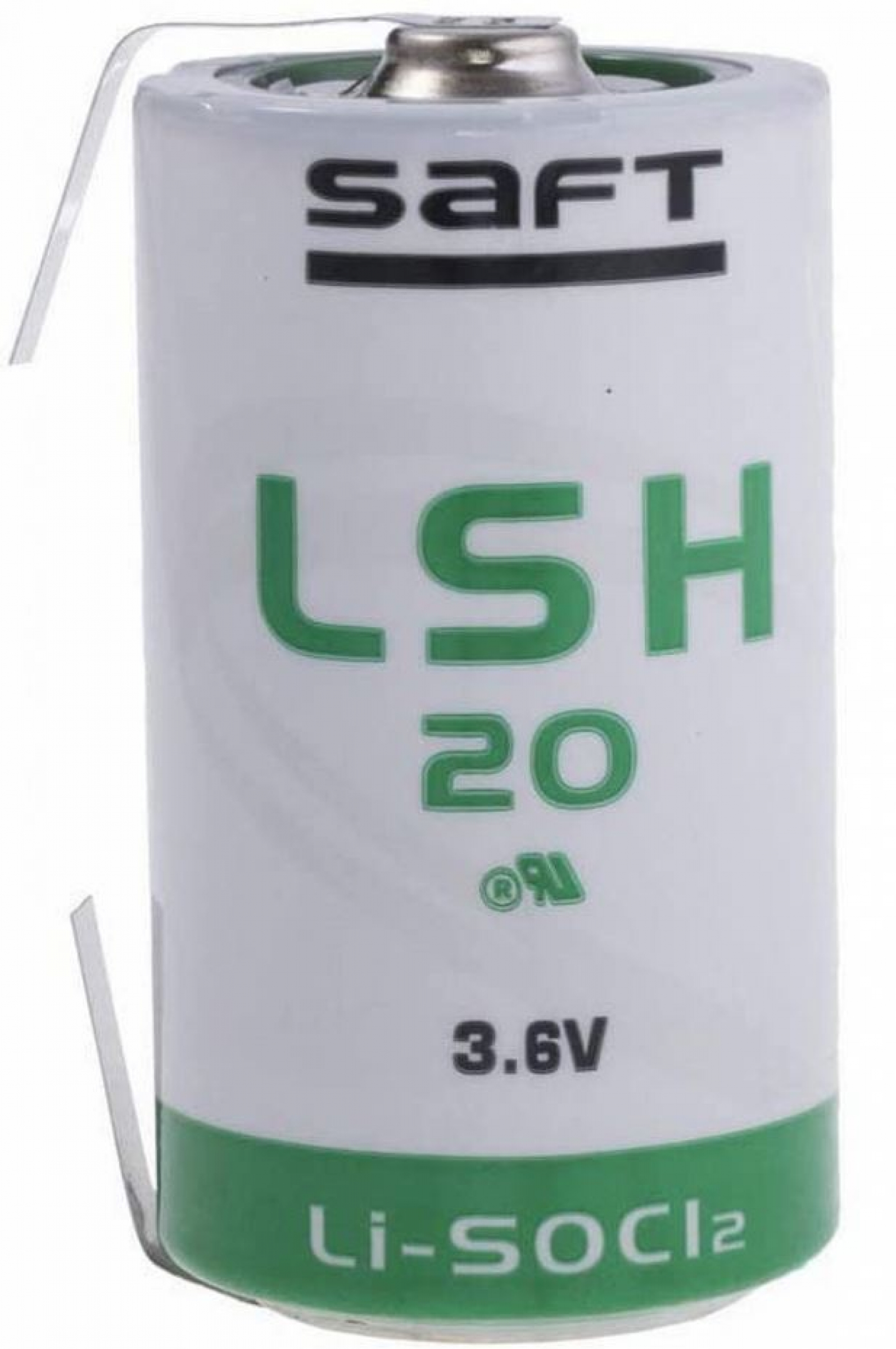 Saft LSH 20 D Lithium-Thionylchlorid 3,6V Einwegbatterie - mit U-Fahne